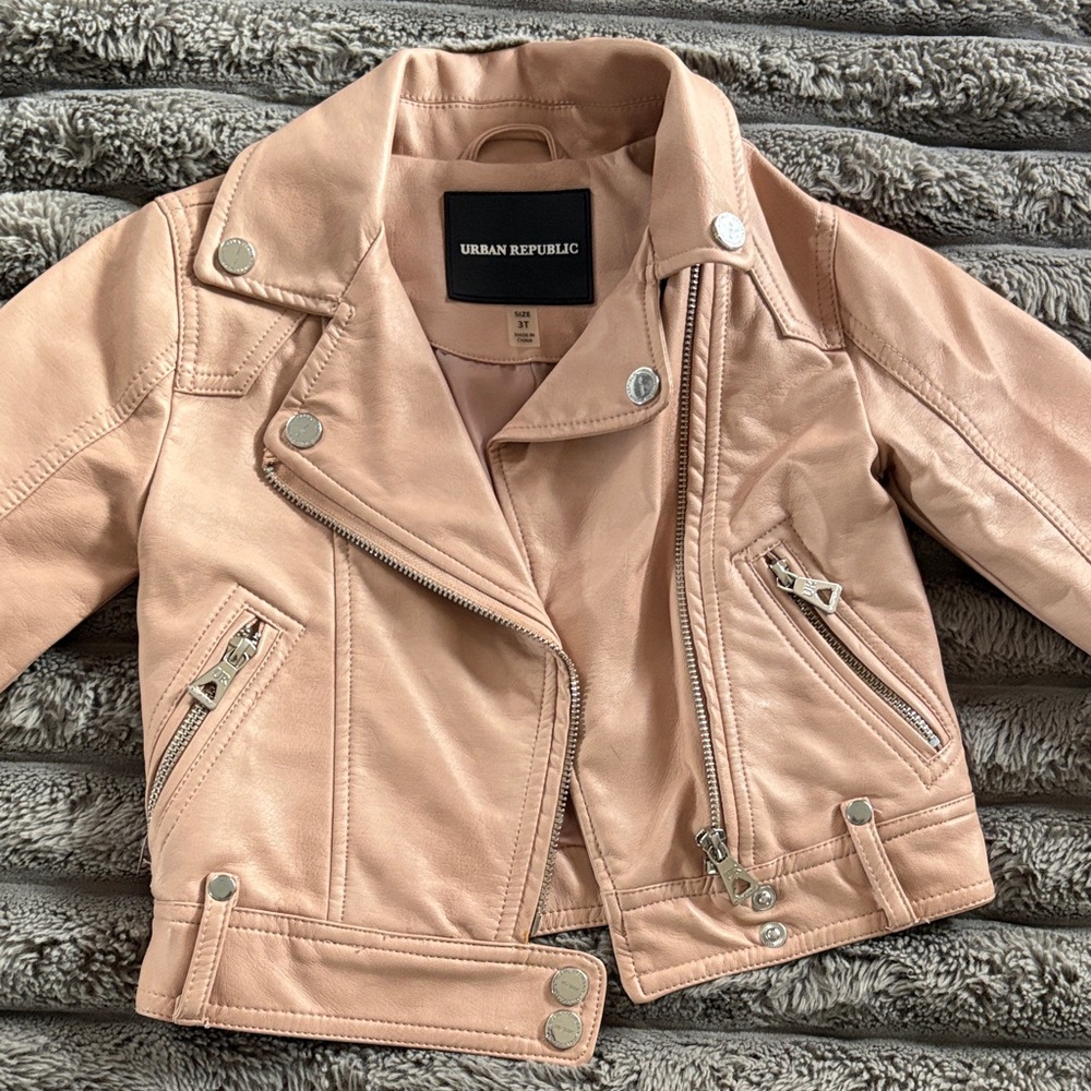 Urban Republic Kids Light Pink Moto Jacket